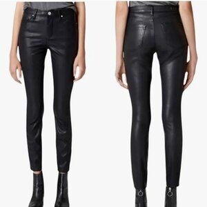 Women's Black Leather Pants